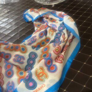 Colorful Silky Sheer Scarf – Bright & Playful Design